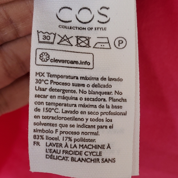 COS Tiered Vest Tunic Top in Pink - Picture 9 of 12